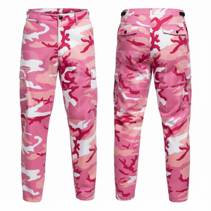 Relaxed Fitted Customized <b>Camouflage</b> Pattern <b>Cargo</b> Pants for Men Multi Pocket Casual Outdoor Work Trousers Durable Cotton Pants - Product Image 4