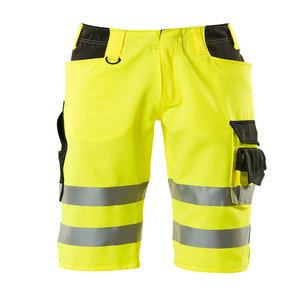 Pantalones Cortos de Trabajo para Hombre, de Alta Visibilidad, con Franjas Reflectantes de Seguridad, 100% Algodón Transpirable, para Construcción - Product Image 4