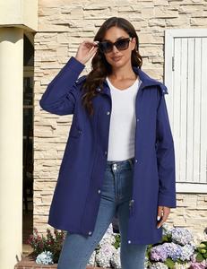 Chaqueta deportiva de poliéster para mujer, personalizada, de dos tonos, cortavientos e impermeable, ¡en oferta! - Product Image 3