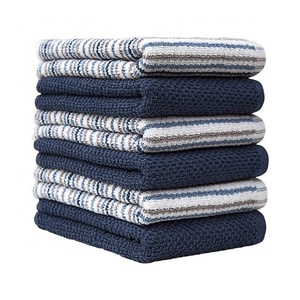 Absorbant en tissu sans filigrane de verre de nettoyage à carreaux de couleur grise pour un essuyage efficace de la serviette de cuisine brodée de golf - Product Image 5
