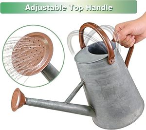 Eco Friendly Stylish Galvanized <b>Iron</b> Water Can with Decorative Rustic Finish for Modern Home Garden Accessories - Product Image 2