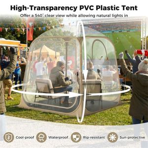 Carpa Deportiva Transparente de PVC de 7x7 Pies, Impermeable y Resistente al Viento, para 2-4 Personas, Carpa de Camping Tipo Cápsula para Exteriores - Product Image 3