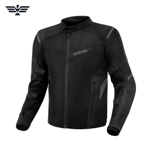 เสื้อแจ็คเก็ตมอเตอร์ไซค์แขนยาวสีดำสำหรับผู้ชาย ยี่ห้อ Empire ดีไซน์ตาข่ายระบายอากาศ ผลิตจากโพลีเอสเตอร์/ไนลอน น้ำหนัก 300 กรัม เหมาะสำหรับใส่ในฤดูร้อน - Product Image 1