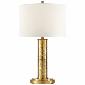 Lampe de table en mosaïque de verre dorée de designer, avec abat-jour en lin naturel, éclairage élégant et moderne pour la décoration de la maison, à prix raisonnable - Product Image 1