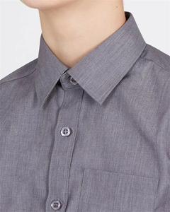 Chemise d'uniforme scolaire pour garçons, design personnalisé, manches courtes, tissu polyviscose - Product Image 4