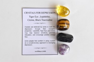 Kit de Cristales de Intención para la Depresión de Calidad Premium, en Oferta, Promueve la Esperanza y la Sanación, Set de Regalo de Piedras de Cristal Pulido para Meditación - Product Image 2