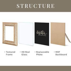 Cadre photo en métal pour la décoration de l'espace de vie, cadeau pour les anniversaires et occasions spéciales, cadres finis chrome de luxe - Product Image 5