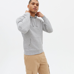 Men's 100% Cotton Pullover Hoodie High Quality <b>Thick</b> <b>Fleece</b> Solid Plain Dyed Breathable Eco-Friendly Custom Size Embroidered - Product Image 1