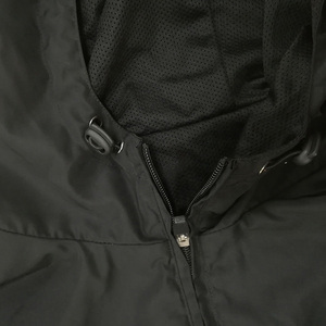 Men's <b>Black</b> Hooded Windproof Quarter-Zip <b>Jacket</b> Casual Winter Outdoor Wear Regular Fit Polyester Shell Worsted Reversible - Product Image 4