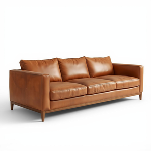 Sofá de 3 Plazas EFS Villa School Workshop Park Cream, Tela Premium Ecológica, Color Marrón, Nuevo, Moderno, Minimalista, con Marco de Madera - Product Image 6