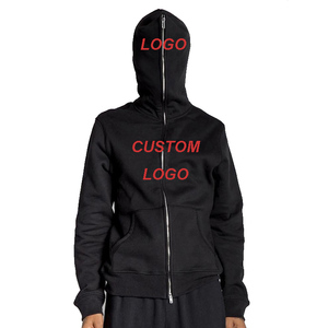 Sudadera con Capucha y Cierre de Cremallera para Hombre, Color Negro, con Logotipo Personalizado, Corte Regular, Estilo Casual para Otoño - Product Image 4