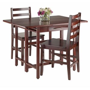 Taylor 3 pezzi Set da pranzo con foglia a goccia sedia e tavolo per piccoli spazi - Product Image 1