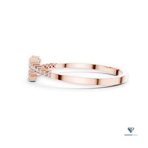 1.96 CT Rose <b>Gold</b> Round Lab Grown Diamond Bypass Bracelet in 18K <b>Solid</b> <b>Gold</b> - Product Image 3