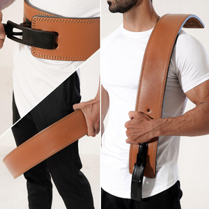 Ceinture de musculation professionnelle à levier en cuir épais, construction robuste, levier en acier haute résistance, design réglable - Product Image 2