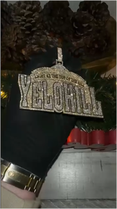 Colgante Iced Out con forma de casa, estilo Hip Hop, de plata 925, con logotipo de letra 3D personalizado, colgante de moissanita para hombre y mujer - Product Image 2