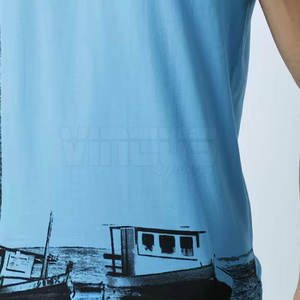 Camiseta de hombre con estampado DTG de último estilo, 100% algodón, MOQ bajo, corte holgado, alta calidad, para venta en línea. - Product Image 6