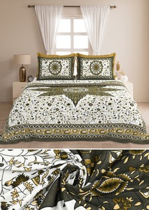 Juego de Ropa de Cama Premium de 3 Piezas, 100% Algodón, Resistente a la Decoloración, con Estampado Floral Simple de Manthan, para Todas las Temporadas - Product Image 3
