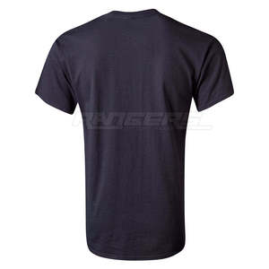 Camiseta Negra Oversize para Hombre, Cuello Redondo, Mezcla de Algodón y Poliéster, Estilo Casual, Color Sólido, Personalizable, Venta al Por Mayor - Product Image 2