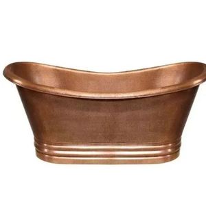 Baignoire autoportante en cuivre ovale, baignoire en métal sans couvercle, baignoire de luxe pour spa à domicile - Product Image 6