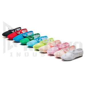 Chaussons de danse classiques en toile toutes couleurs, semelle souple et flexible, pour débutantes, filles et femmes, chaussures d'entraînement, vente en gros - Product Image 2