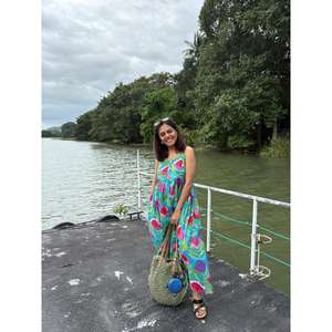 Vestido casual con tirantes Teal Dahlia talla S - Product Image 2