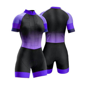 Nuevo Traje de Ciclismo OEM de Manga Corta de Secado Rápido, Ropa de Ciclismo Transpirable, Traje de Triatlón, Traje de Ciclismo para Mujer - Product Image 5