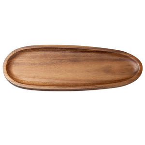 Plateau en bois d'acacia biodégradable multifonctionnel au design classique, durable, en forme de goutte d'eau, pour la présentation de fruits en cuisine - Product Image 2