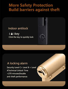 सूबूट 2026 आधुनिक डिजाइन सुरक्षा कार्ड ऐप उन्नत इलेक्ट्रॉनिक होम एल्यूमीनियम थर्मल ब्रेक विला स्मार्ट आउटडोर वाटरप्रूफ लॉक - Product Image 4