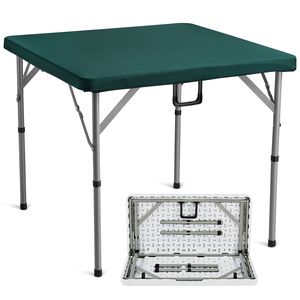 Tavolo da Mahjong Moderno Verde, Portatile e Pieghevole, Tavolo Quadrato per Domino Resistente all'Usura, per 4 Giocatori - Product Image 1