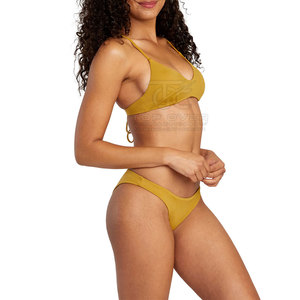 Ensembles de bikinis pour femmes fabriqués au Pakistan, 2 pièces, séchage rapide, respirants, en spandex/polyester, haute qualité, service OEM pour la natation - Product Image 5