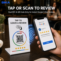 Support de table NFC Google Review avec code QR imprimé sur mesure pour menu de restaurant et collecte de commentaires – Fabricant chinois