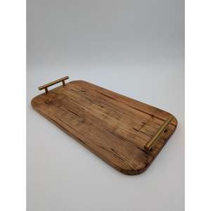 Plateau de service en bois écologique fait main pour décoration de mariage avec poignées de luxe, fournitures pour événements hôteliers, prix d'usine - Product Image 5