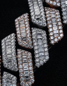Collar de Diamantes con Corte Baguette de Moissanita, Diseño Hip Hop, para Mujer, Elegante y a la Moda, Joyería Fina, Regalo a un Precio Razonable - Product Image 4