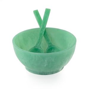 Ensemble de service en résine de luxe polie écologique avec bol et 2 cuillères |   Plat à condiments de mariage, bol à fruits, vaisselle artisanale - Product Image 2