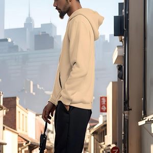 Sweat à capuche en polaire pour homme, vêtement de sport d'extérieur, pull thermique pour la randonnée, la course à pied, l'entraînement et les activités d'aventure - Product Image 4