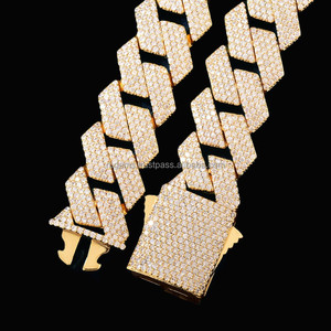 Pulseras Cubanas de Oro de 14K con Diamantes de Moissanita Cultivados en Laboratorio, Joyería Hip Hop, Cadenas Cubanas Iced con Corte Brillante Certificado - Product Image 6