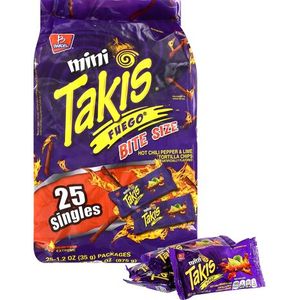Chips de Tortilla Takis Fuego Picantes con Chile y Limón, Tamaño Bocado, Alta Calidad, Nuevos, 25 x 35 g, Proveedor Mayorista, Envío Rápido - Product Image 1