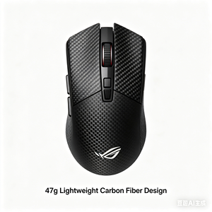 เมาส์เกมมิ่งไร้สาย ROG Harpe Ace Extreme, น้ำหนัก 47 กรัม ผลิตจากคาร์บอนไฟเบอร์, อัตราการส่งข้อมูล 8KHz, รองรับสามโหมดการเชื่อมต่อ, ไฟ RGB, รับประกัน 2 ปี - Product Image 4