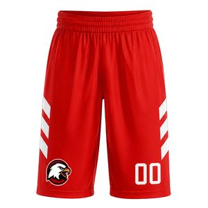 <b>Red</b> White Basketball Set for Men Sleeveless Jersey and Shorts Uniform Lightweight Breathable Team Training Competition Wear - Product Image 3