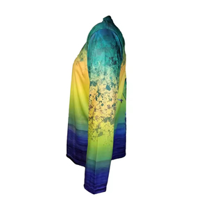 Camisa de Pesca de Talla Grande, Suministro de Fábrica, OEM, Secado Rápido, Transpirable, Manga Larga, Protección UV UPF 50, Poliéster - Product Image 5