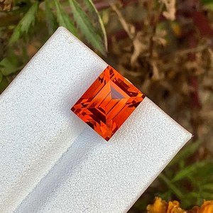 Piedra Preciosa de Citrino Mandarín Natural en Forma de Baguette, Color Naranja, Calidad Premium para Joyería - Product Image 3