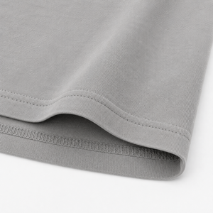 T-shirt Streetwear Oversize Gris Personnalisé Fabricant de T-shirts à Épaules Tombantes en Tissu Lourd - Product Image 5