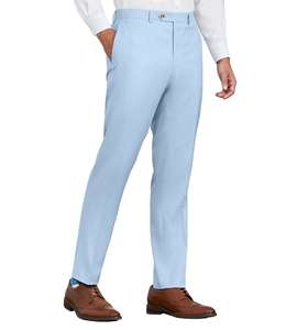 Nuevos Pantalones de Vestir a Rayas para Hombre, Corte Slim Fit, Formales de Negocios, Casuales de Oficina, Diseño Elegante y Moderno, OEM ODM - Product Image 5