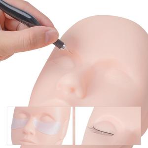 Soft Silicone Lash <b>Head</b> Mannequin Cosmetic Makeup Practice <b>Head</b> for Eyelash <b>Training</b> - Product Image 3