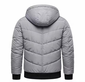 Chaqueta Acolchada Slim Fit para Hombre, Invierno, Formal, Gruesa, 100% Nailon, Impermeable, Cortavientos, Cierre de Cremallera, Color Sólido, Corte Regular - Product Image 2