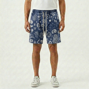 Men's Solid Casual Acid Wash Canvas Mid Waist Breathable <b>Quick</b> <b>Dry</b> Eco-Friendly High-quality Drawstring <b>Shorts</b> - Product Image 1