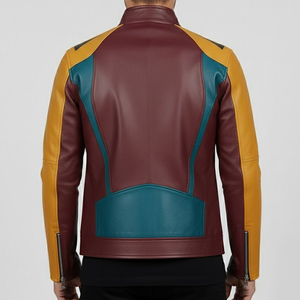 แจ็คเก็ตบอมเบอร์หนังแกะแท้ตกแต่งขนแกะสำหรับฤดูหนาวรุ่นล่าสุด แจ็คเก็ตหนังสำหรับผู้ชาย - Product Image 2