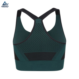Cómodo sujetador deportivo de compresión para mujer, de tela ecológica, de color sólido, OEM ODM, novedad para fitness, gimnasio y running. - Product Image 2