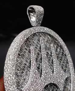 2.5 Inch Solid 925 Silver Round Charm Pendant Custom Moissanite Angel with Money Bag <b>Iced</b> <b>Out</b> Hip-Hop <b>Chain</b> - Product Image 2