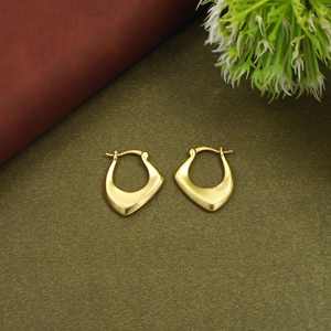 Juego de Aretes de Aro Gruesos en Tono Dorado y Plateado, Estilo Huggie Minimalista Moderno, Joyería de Moda para Mujer - Product Image 5